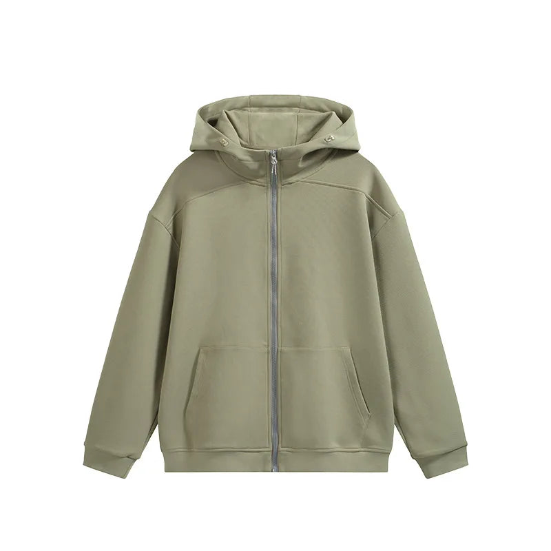 Personalized LOGO Custom Men's Temperature Control Fleece Zipper Hooded Sweater 2026 Spring and Autumn Sports Couple Jacket Top