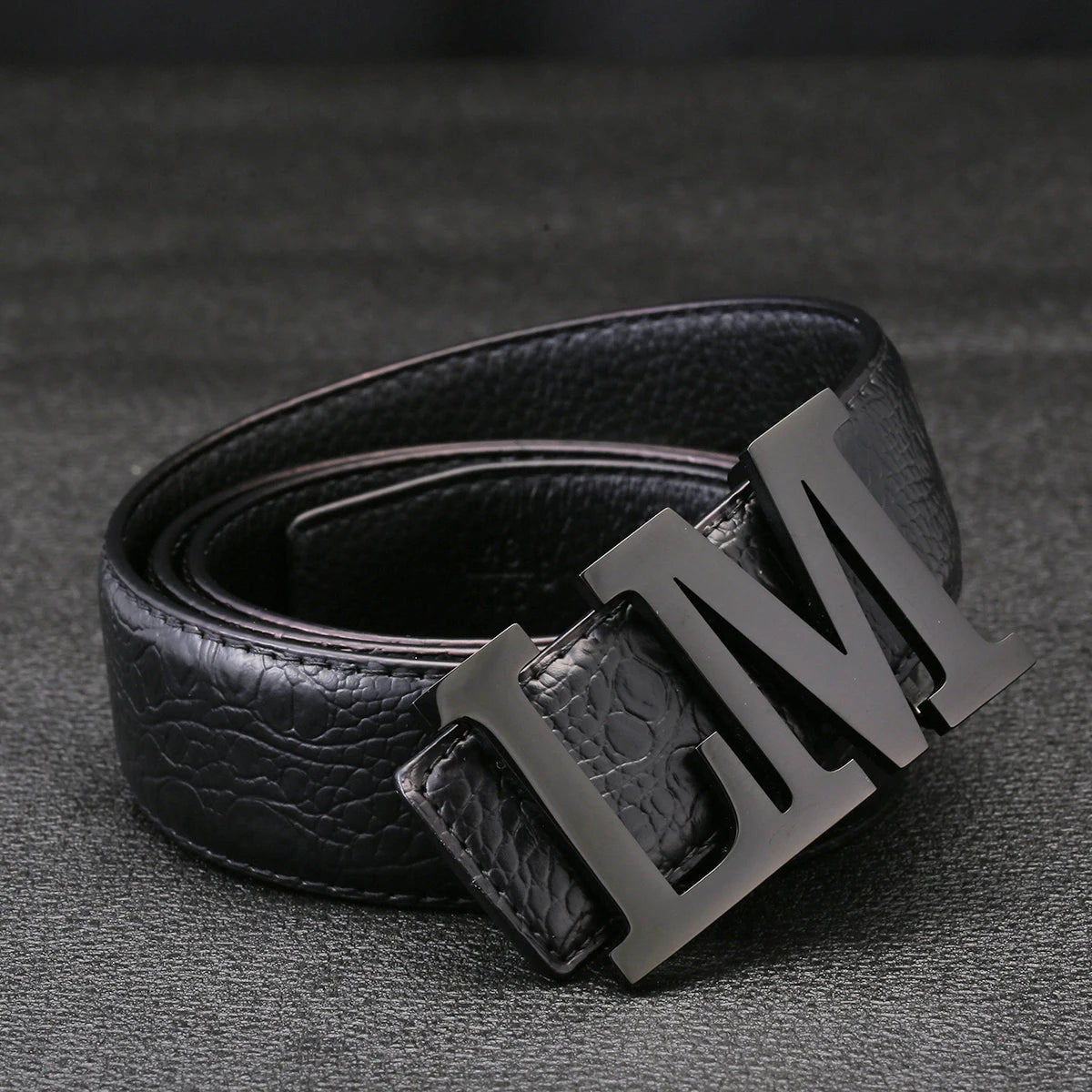 Personalized Mens Leather Belt Buckle Customized Initials Buckle's Wedding Jewelry Gift for Men's Fashion Dress Grandpa Father