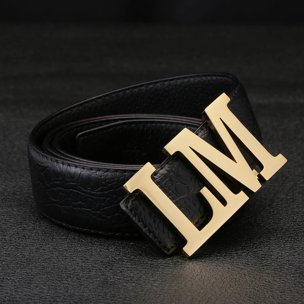 Personalized Mens Leather Belt Buckle Customized Initials Buckle's Wedding Jewelry Gift for Men's Fashion Dress Grandpa Father