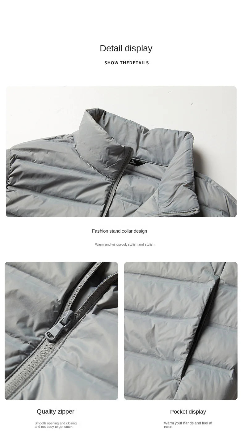 Custom Logo Tank Top Autumn Winter Jacket customaization Down Warm Thickened Sleeveless Solid Color vest Company Brand Design