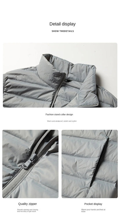 Custom Logo Tank Top Autumn Winter Jacket customaization Down Warm Thickened Sleeveless Solid Color vest Company Brand Design