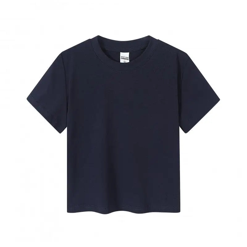 Crop Top Women Custom LOGO Free Print  Short Sleeve  Solid Slim Fit Crew Neck Tee Basic Skinny Tight Casual Workout Yoga Tshirt