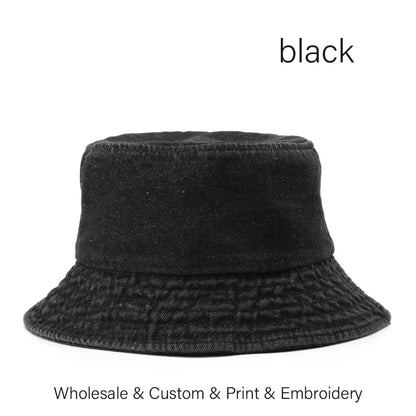 SLECKTON Custom Cap LOGO Embroidery Bucket Hat for Men and Women Brand Design DIY Print Hat Summer Fisherman Hat Solid Unisex