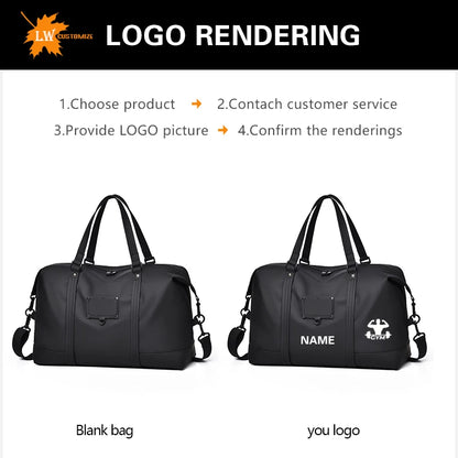 Men's Handheld Fitness Bag Customized Logo Large Capacity Crossbody Swimming Sports Bag Personalized Waterproof Travel Bag