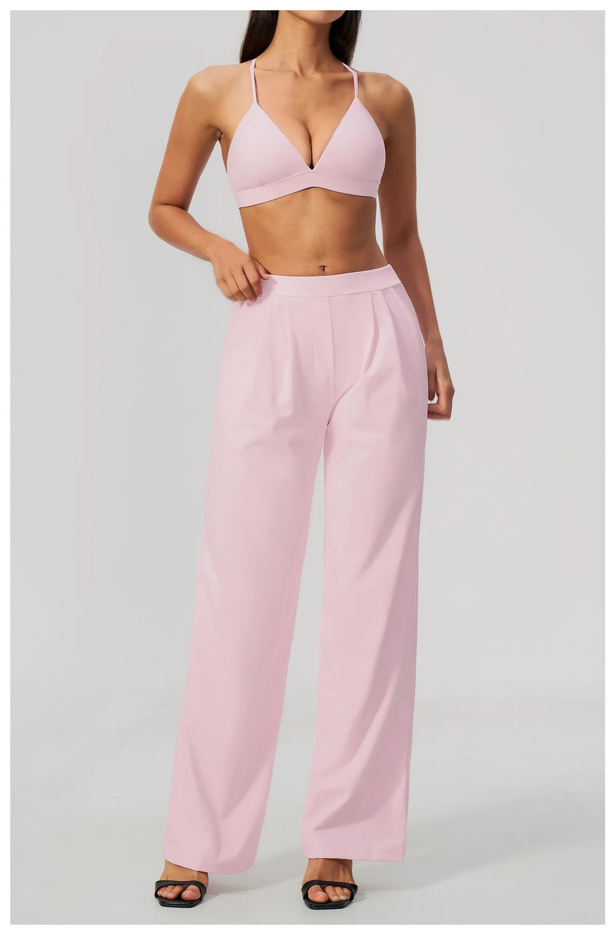 Pers LOGO custom women's 2026 new sports trousers high waist loose yoga pants quick drying running casual fitness trousers