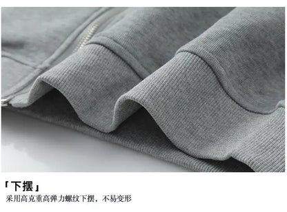 Custom LOGO New Men's Winter Knitted Zip-up Jacket Fleece Warm Hoodies Casual Sports Long Sleeve Sweatshirts Hooded Coat
