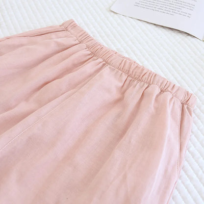 2026 New Spring/Summer Couple's Pajama Set 100% Cotton Simple Men's and Women's Long Sleeve Long Pants Two Piece Home Clothes