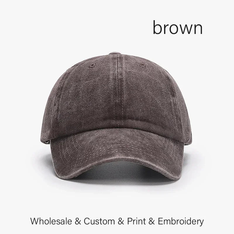 SLECKTON Custom Cap Logo Embroidery Retro Baseball Cap for Men and Women DIY Design Letter Hat Customize Graphic Print Wholesale