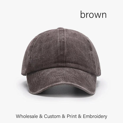SLECKTON Custom Cap Logo Embroidery Retro Baseball Cap for Men and Women DIY Design Letter Hat Customize Graphic Print Wholesale