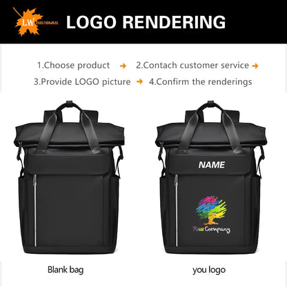 Custom backpack simple casual computer backpack waterproof men's backpack personalized travel backpack printed logo