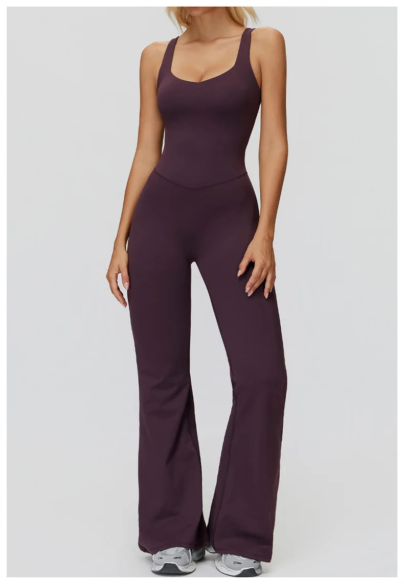 TRY TO BN Sports Jumpsuit Yoga Cross Beautiful Back Fitness Workout Bodysuit One Piece Sets Sportswear Running Gym Woman Clothes
