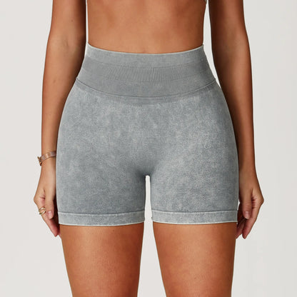 Sand Washed Yoga Shorts Women Yoga Shorts High Waist Workout Shorts Fitness Yoga Lift Butt Fitness Yoga Gym Running Short Pants