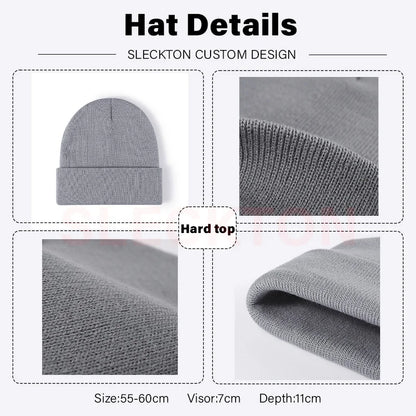 SLECKTON Custom Hat Winter Beanies for Men and Women Embroidery Logo Hats