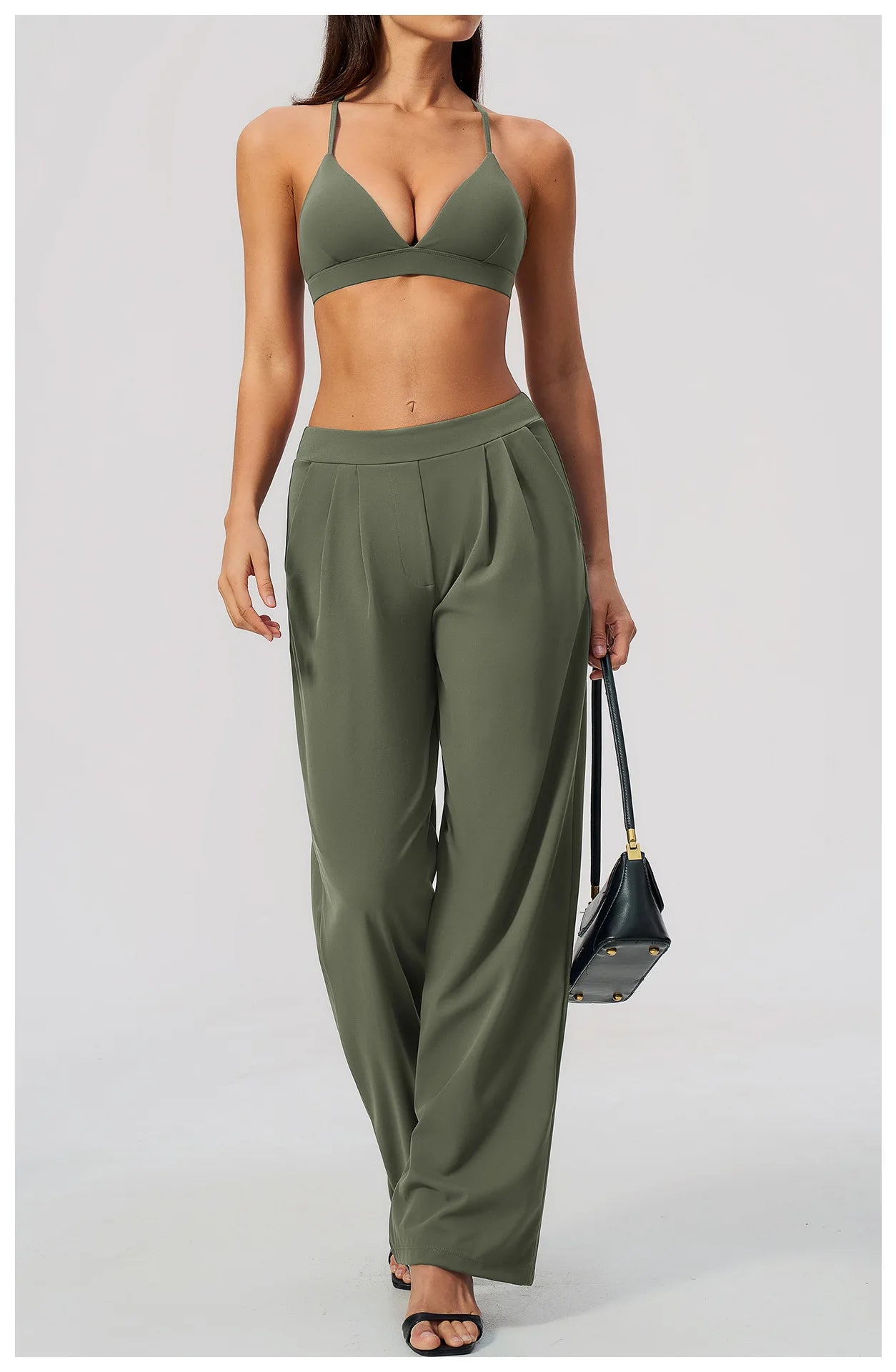 Pers LOGO custom women's 2026 new sports trousers high waist loose yoga pants quick drying running casual fitness trousers