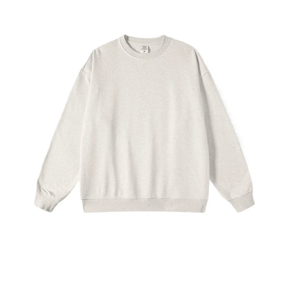 Custom LOGO men's and women's spring autumn and winter new American 440G heavy terry loose pullover crew neck sweater
