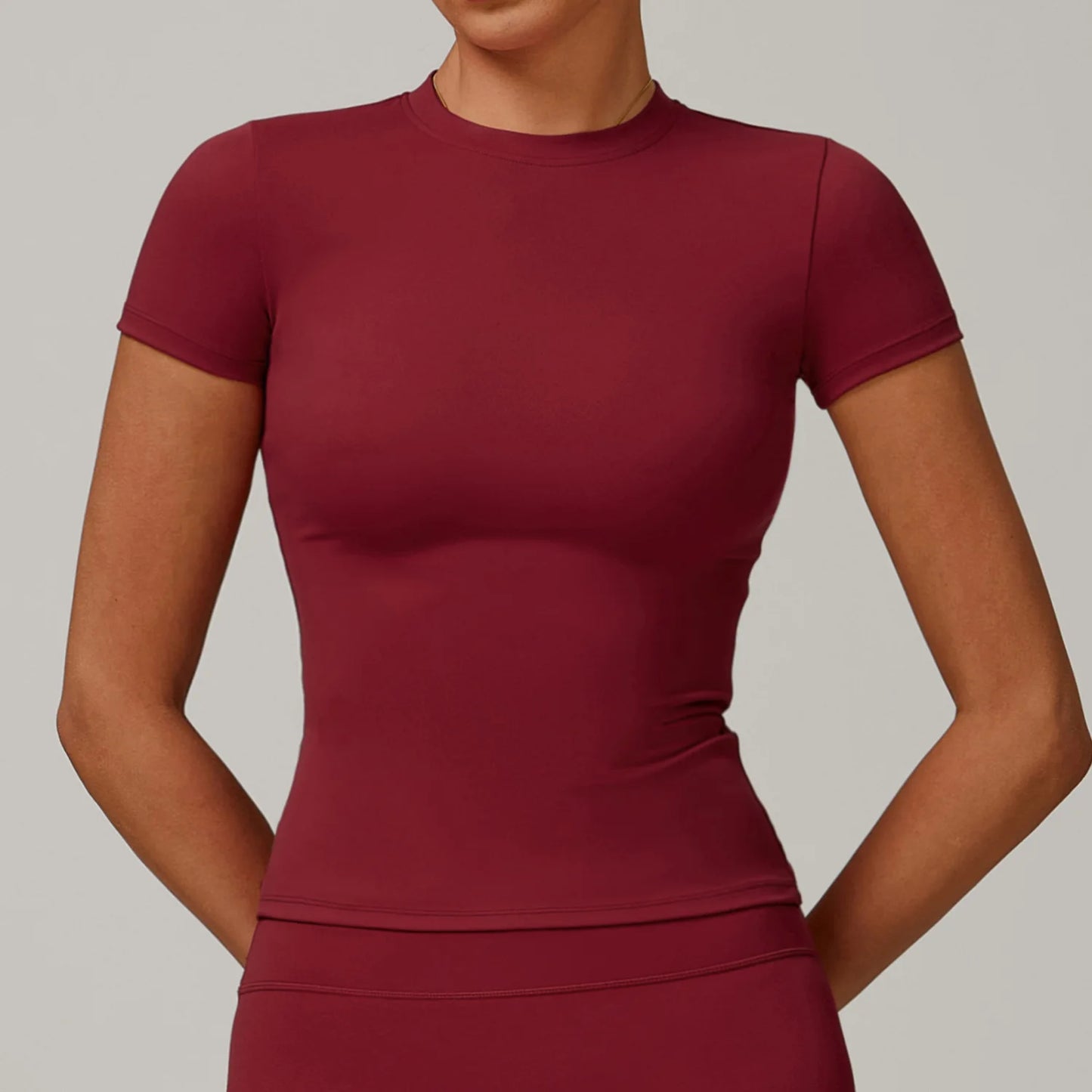 Custom LOGO women's summer short-sleeved t-shirt quick-drying yoga clothes fitness tops outdoor running sports short sleeves