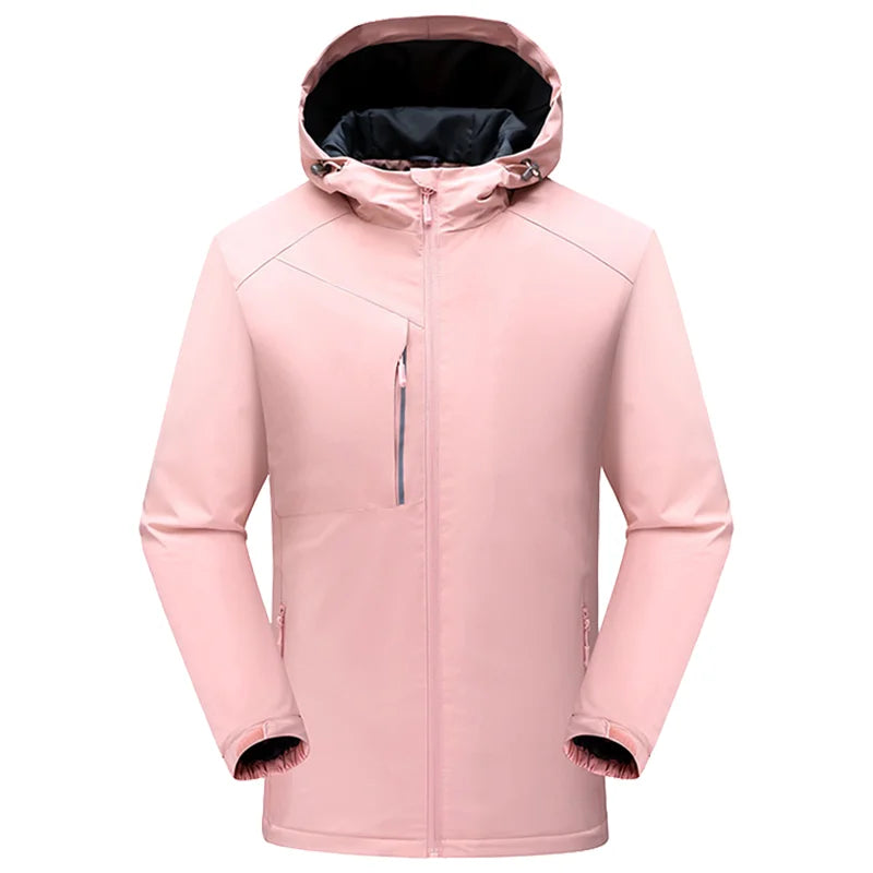 Winter Men's and Women's Warm Jacket Custom Logo Thick Plush Coat Embroidery Print Company Brand Design Outdoor Windproof Jacket