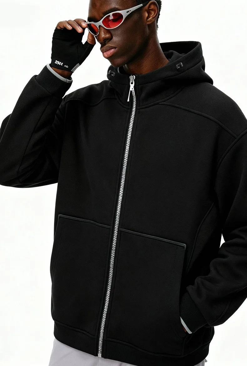 Personalized LOGO Custom Men's Temperature Control Fleece Zipper Hooded Sweater 2026 Spring and Autumn Sports Couple Jacket Top