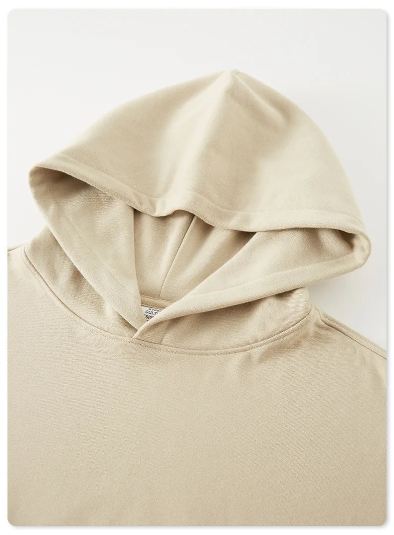 Custom LOGO men's and women's heavy 445G terry cotton and polyester casual sweater spring and autumn hoodie 2024 top