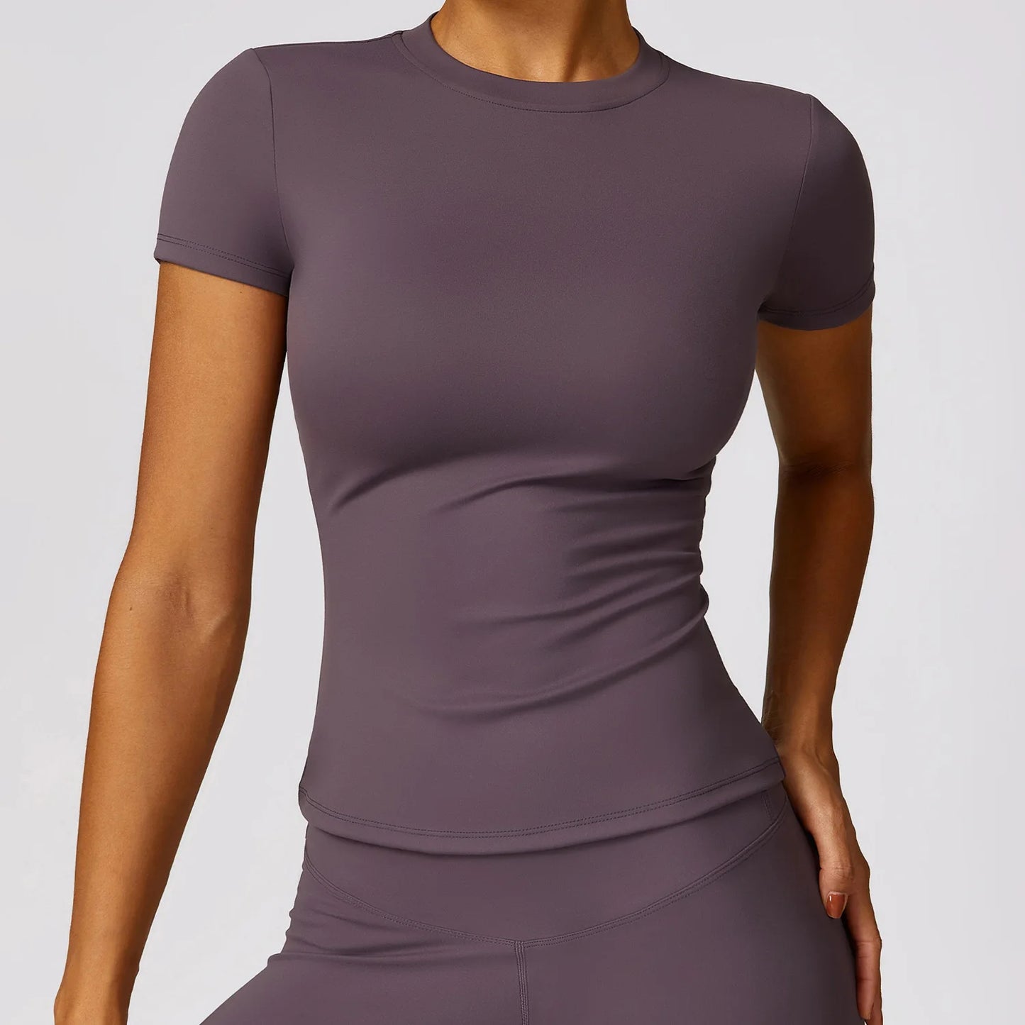 Custom LOGO women's summer short-sleeved t-shirt quick-drying yoga clothes fitness tops outdoor running sports short sleeves