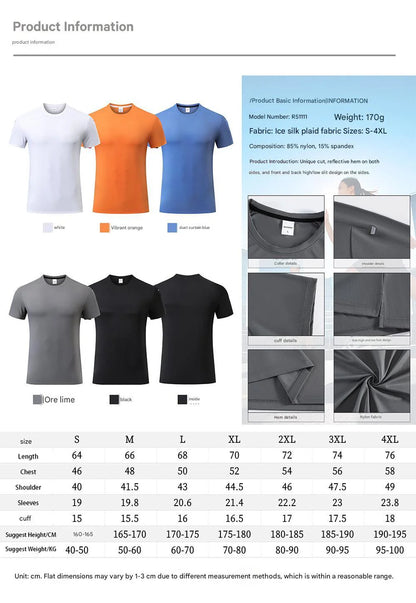 #5111-XIYU Custom LOGO Printed DIY Men's Loose Breathable Plain Short Sleeve Outdoor Cycling Quick Dry Running Fitness T-shirts