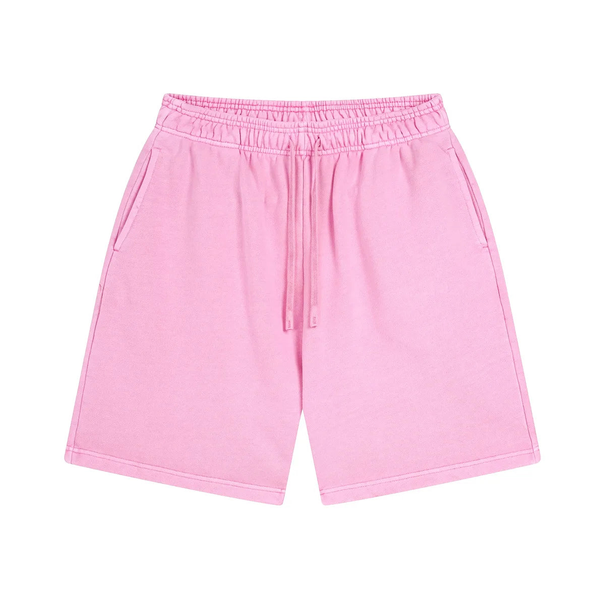 Custom LOGO men's new washed 420G European and American 100% cotton retro terry couple casual sports shorts