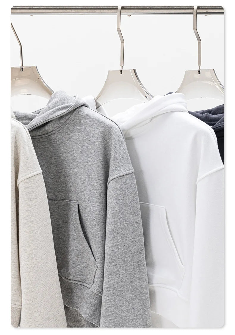 Customized LOGO women's new autumn blockbuster 445G big pocket hooded sweater short top