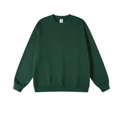 Custom LOGO men's and women's spring autumn and winter new American 440G heavy terry loose pullover crew neck sweater