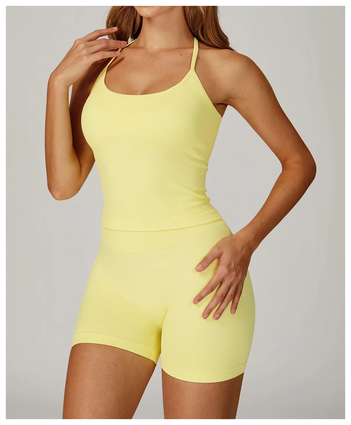 Custom LOGO women's seamless new yoga vest strap cross back sports underwear outdoor running fitness top