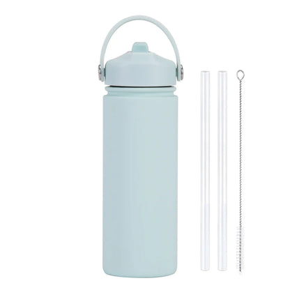 Insulated Water Bottle 500ml Custom Text/Logo - 304 Steel, 24H Cold, Office & Gym Essentials