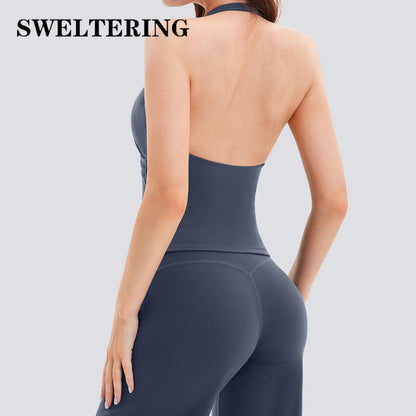 Women's Yoga Bra Halter Sports Underwear Gym Workout Top Quick Dry Beauty Back Running Fitness Bra Female Yoga Bra Gym Clothes