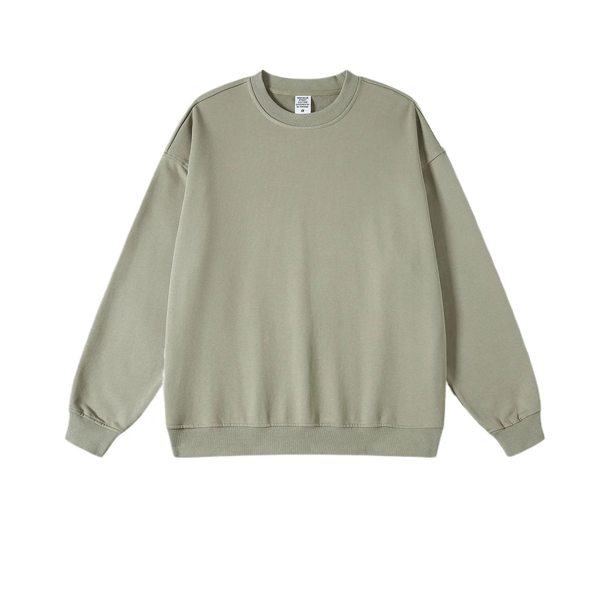 Custom LOGO men's and women's spring autumn and winter new American 440G heavy terry loose pullover crew neck sweater