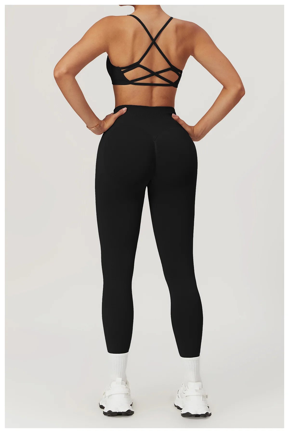 Customized LOGO women's peach buttocks seamless belly tight yoga pants running sports quick-drying fitness trousers