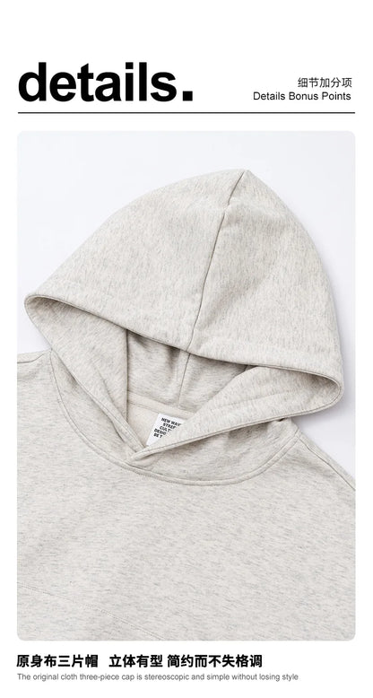 Customized LOGO women's new autumn blockbuster 445G big pocket hooded sweater short top