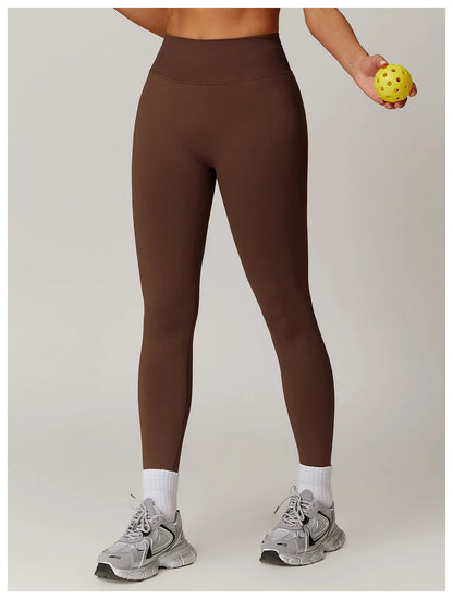 Customized LOGO women's peach buttocks seamless belly tight yoga pants running sports quick-drying fitness trousers