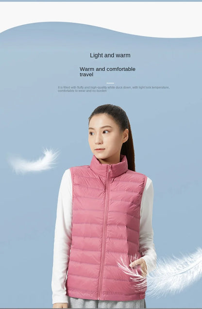 Custom Logo Tank Top Autumn Winter Jacket customaization Down Warm Thickened Sleeveless Solid Color vest Company Brand Design