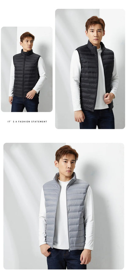 Custom Logo Tank Top Autumn Winter Jacket customaization Down Warm Thickened Sleeveless Solid Color vest Company Brand Design