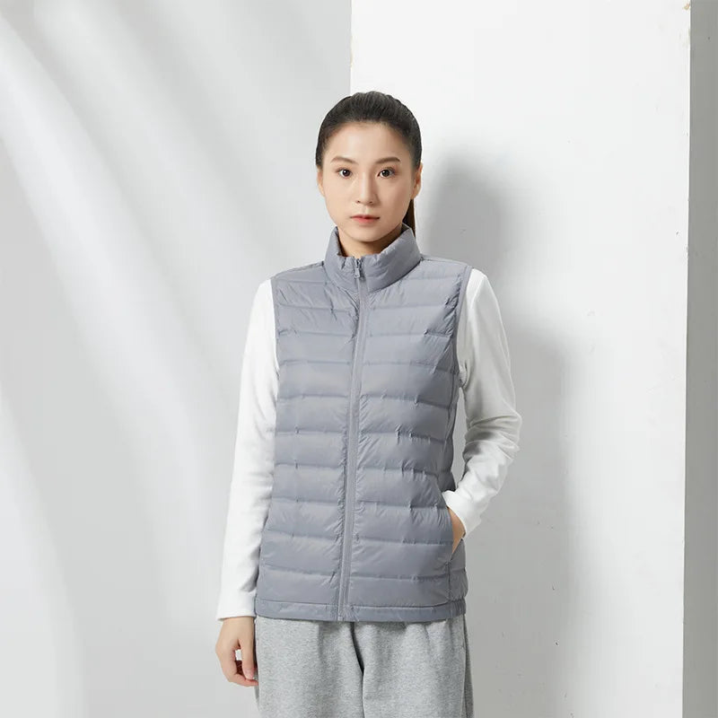 Custom Logo Tank Top Autumn Winter Jacket customaization Down Warm Thickened Sleeveless Solid Color vest Company Brand Design
