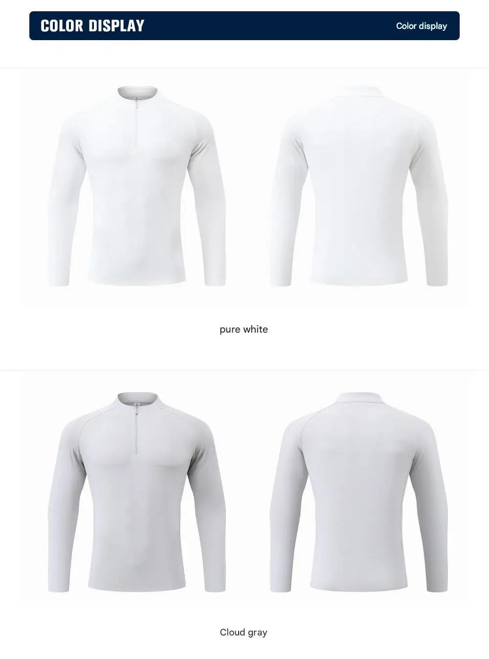 #9907-XIYU Custom LOGO Fitness Compression Sport Gym Running Exercise Elastic Long Sleeves half zip High neck Tops men T-shirt