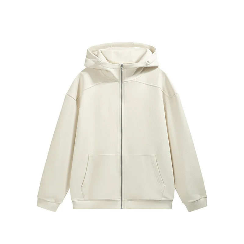 Personalized LOGO Custom Men's Temperature Control Fleece Zipper Hooded Sweater 2026 Spring and Autumn Sports Couple Jacket Top