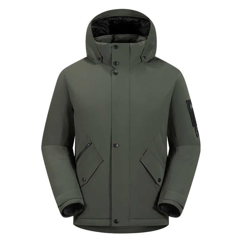 Winter Warm duck down Jacket Custom Logo Thick Skiing Down Jacket Coat Print Company Brand Design Outdoor Windproof jacket