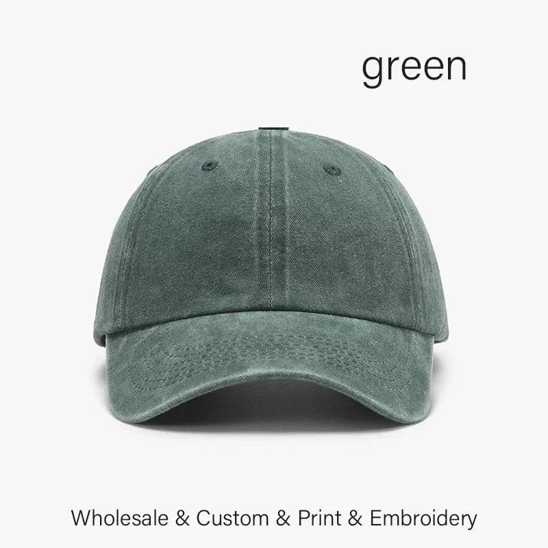 SLECKTON Custom Cap Logo Embroidery Retro Baseball Cap for Men and Women DIY Design Letter Hat Customize Graphic Print Wholesale