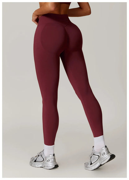 Customized LOGO women's peach buttocks seamless belly tight yoga pants running sports quick-drying fitness trousers