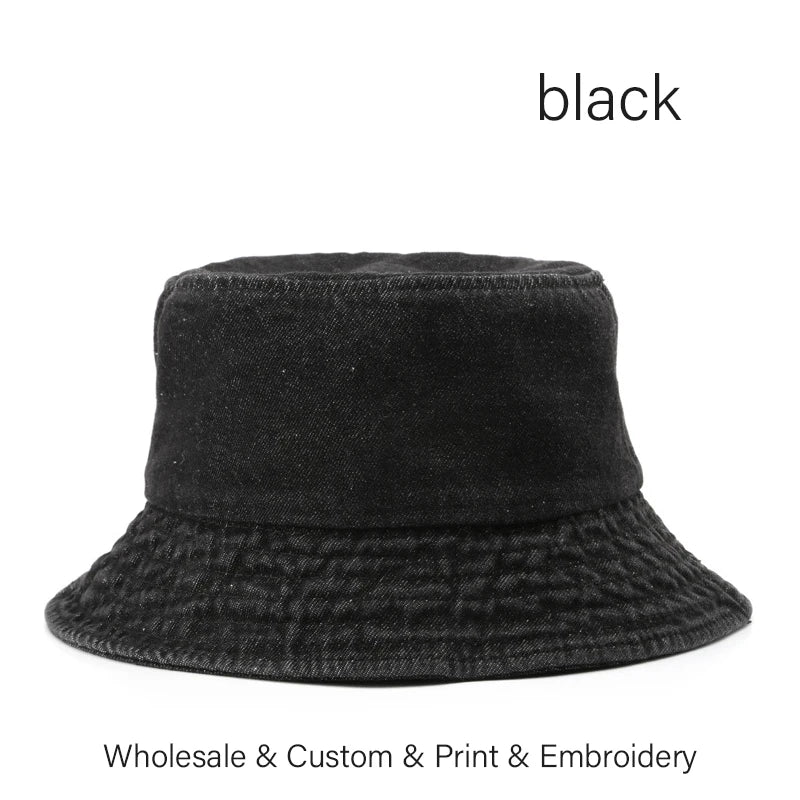 SLECKTON Custom Cap LOGO Embroidery Bucket Hat for Men and Women Brand Design DIY Print Hat Summer Fisherman Hat Solid Unisex