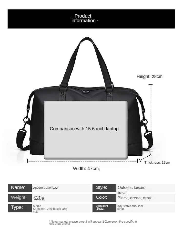 Men's Handheld Fitness Bag Customized Logo Large Capacity Crossbody Swimming Sports Bag Personalized Waterproof Travel Bag
