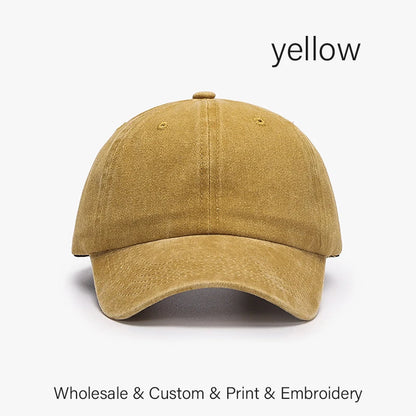 SLECKTON Custom Cap Logo Embroidery Retro Baseball Cap for Men and Women DIY Design Letter Hat Customize Graphic Print Wholesale