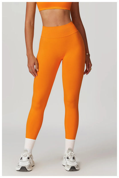Customized LOGO women's peach buttocks seamless belly tight yoga pants running sports quick-drying fitness trousers