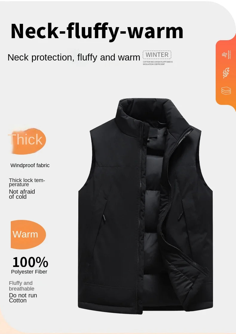 Custom logo Mens winter Sleeveless Jackets personality customaization Down Warmth Ultra Light Vest Jacket Autumn Casual Vest