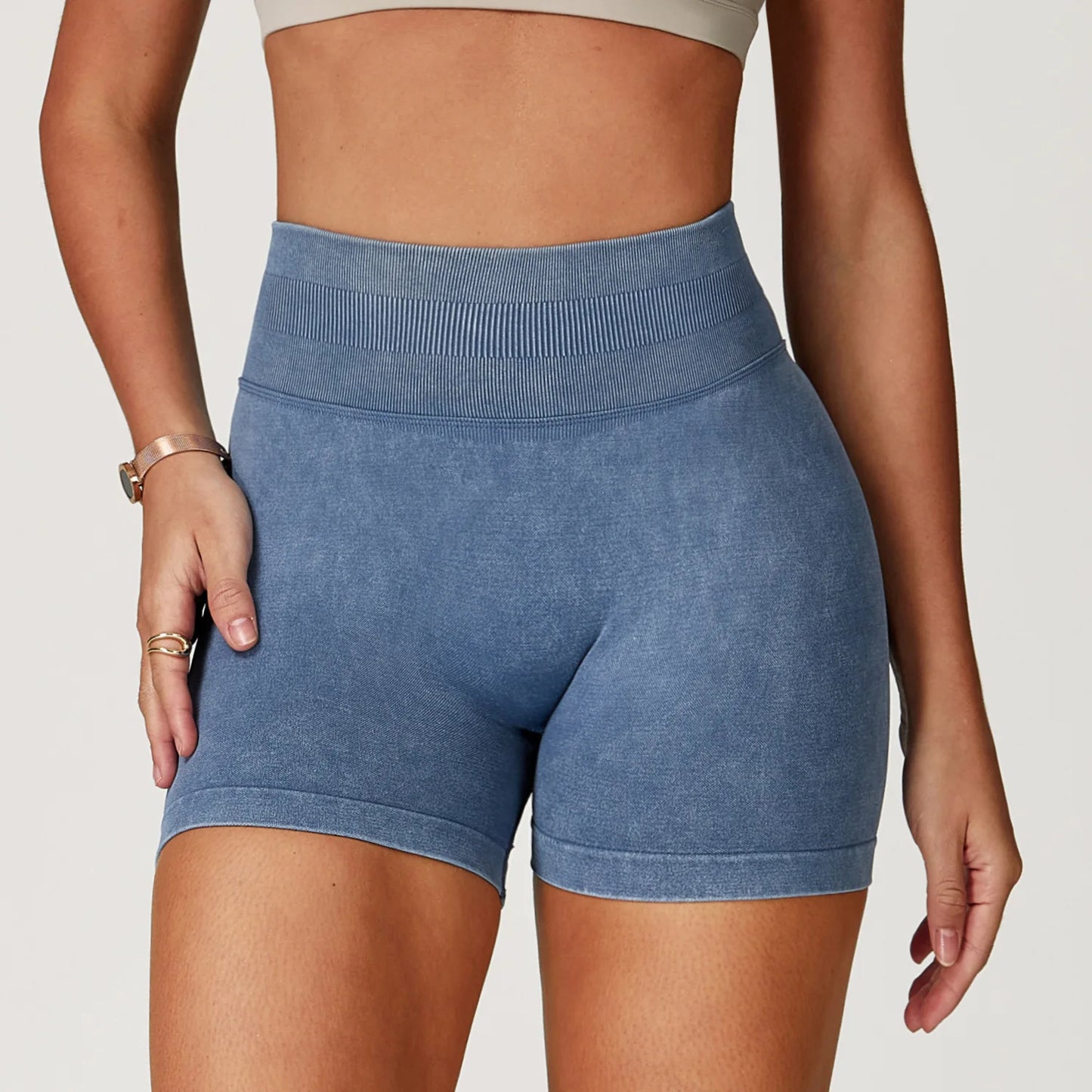 Sand Washed Yoga Shorts Women Yoga Shorts High Waist Workout Shorts Fitness Yoga Lift Butt Fitness Yoga Gym Running Short Pants