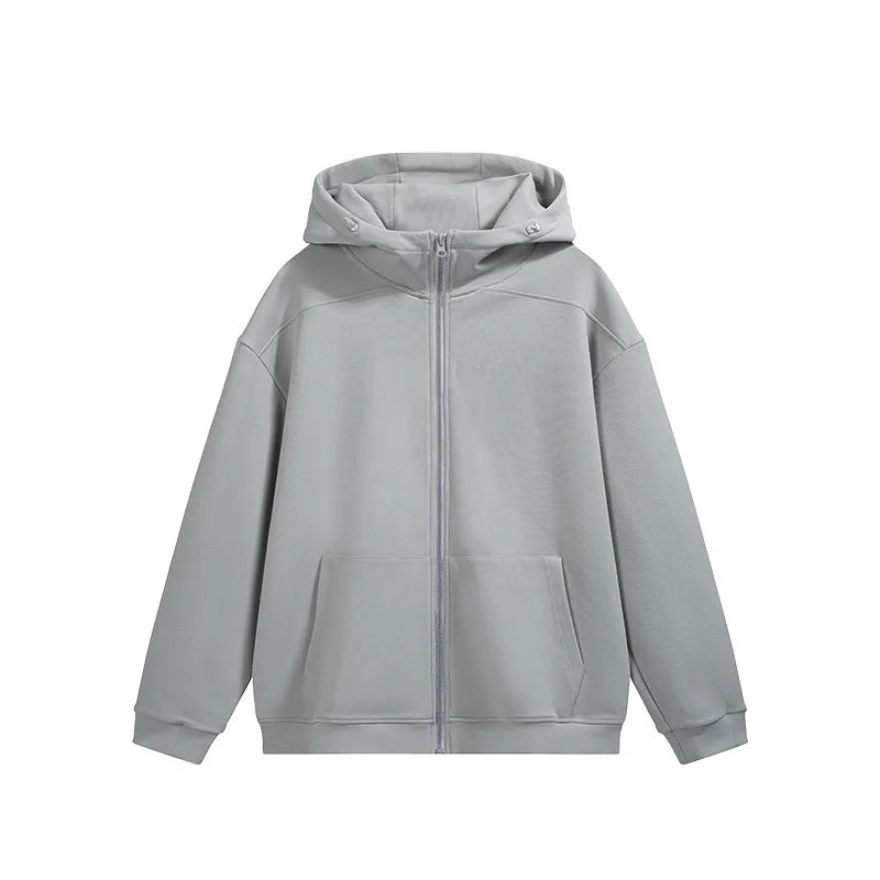 Personalized LOGO Custom Men's Temperature Control Fleece Zipper Hooded Sweater 2026 Spring and Autumn Sports Couple Jacket Top